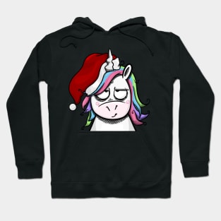 Christmas Unicorn in a Mood Hoodie